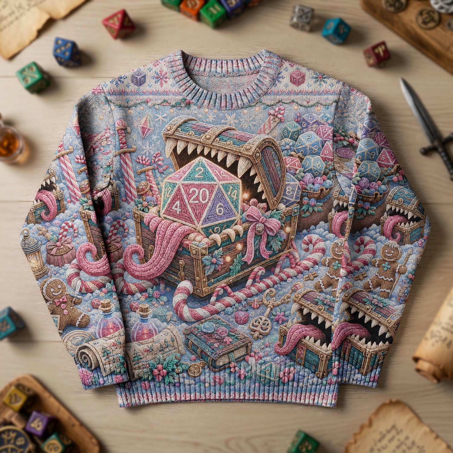 Christmas Sweater - Dice Mimic Holiday RPG Knit