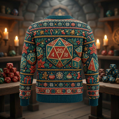 Christmas Dice Sweater - Holiday RPG Knit Pattern