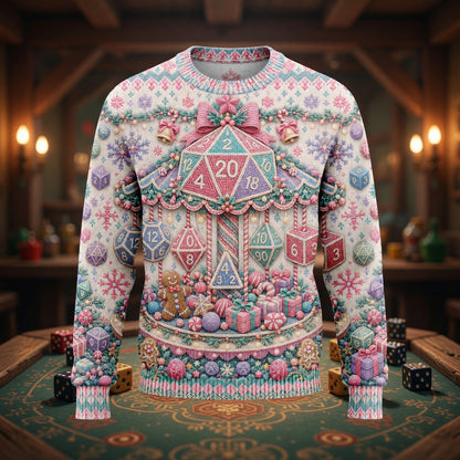 Christmas Dice Sweater - Festive Holiday RPG Knit Apparel