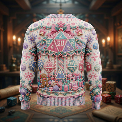 Christmas Dice Sweater - Festive Holiday RPG Knit Apparel