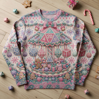 Christmas Dice Sweater - Festive Holiday RPG Knit Apparel