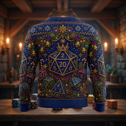 Christmas Sweater - Festive Dice Holiday Knit Apparel