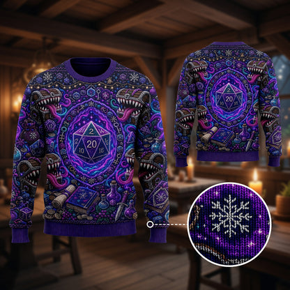 Mimic Christmas Sweater - Fantasy Dice RPG Holiday Apparel
