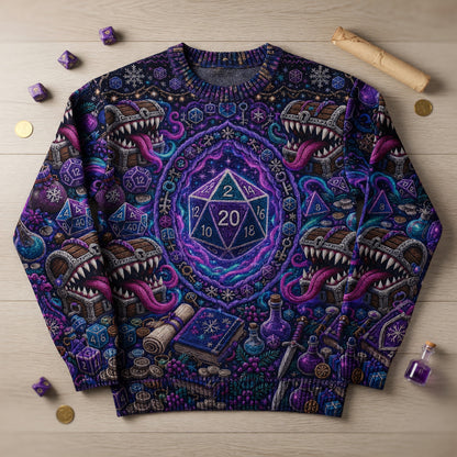 Mimic Christmas Sweater - Fantasy Dice RPG Holiday Apparel