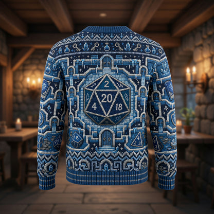 Icy Dice Sweater - Winter Fantasy RPG Knit