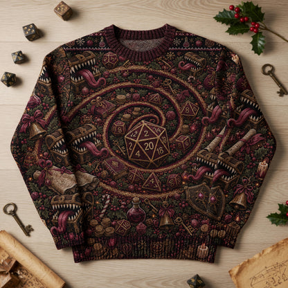 Christmas Sweater - Dice Mimic Fantasy Holiday Knit