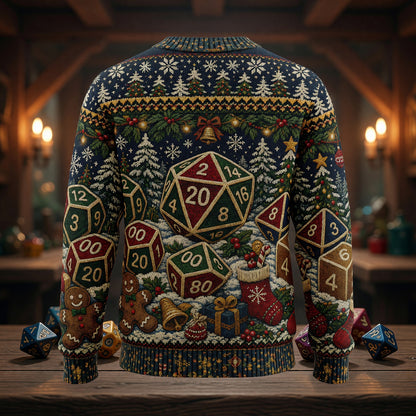 Christmas Dice Sweater - Festive Holiday RPG Knit