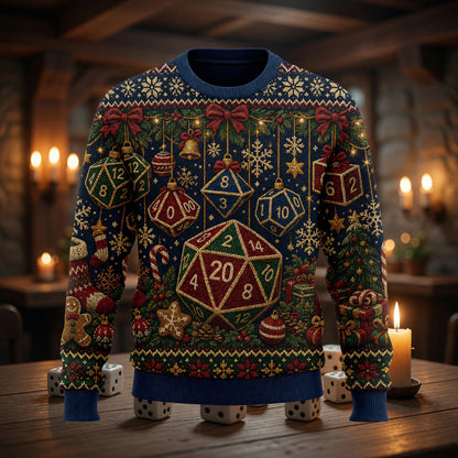 Christmas Sweater - Dice Ornament Holiday Knit