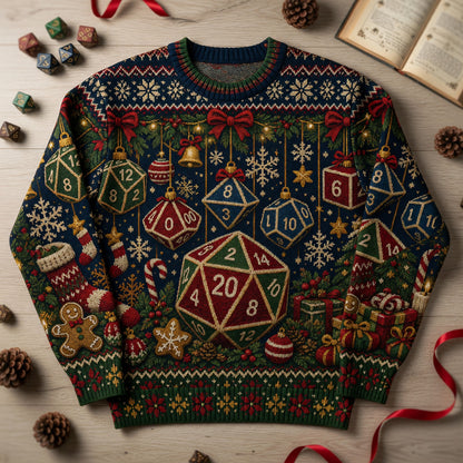 Christmas Sweater - Dice Ornament Holiday Knit