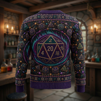 Dice Christmas Sweater - Fantasy RPG Holiday Knit