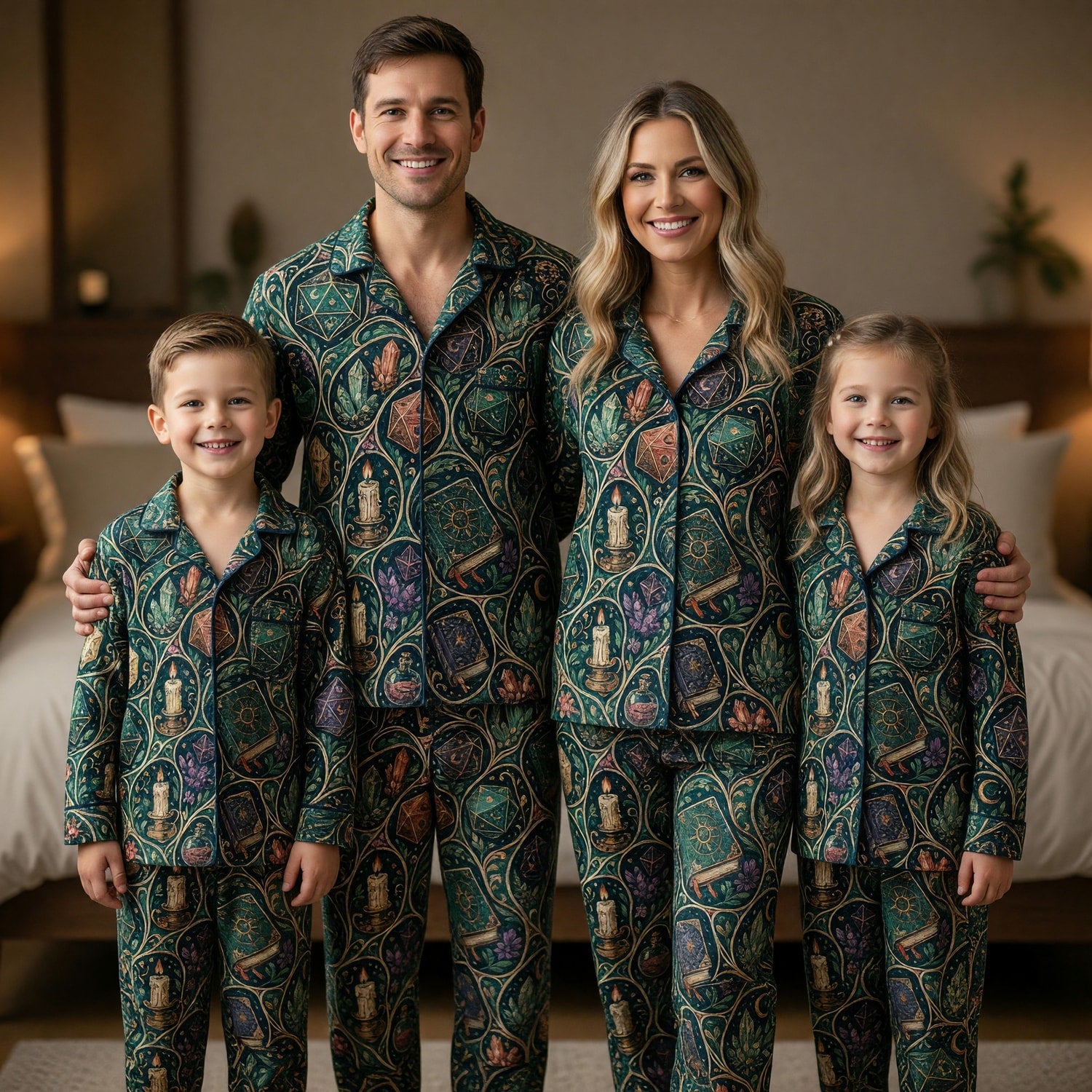 Fantasy Dungeon Dice Pajama Set - Fantasy RPG Nightwear