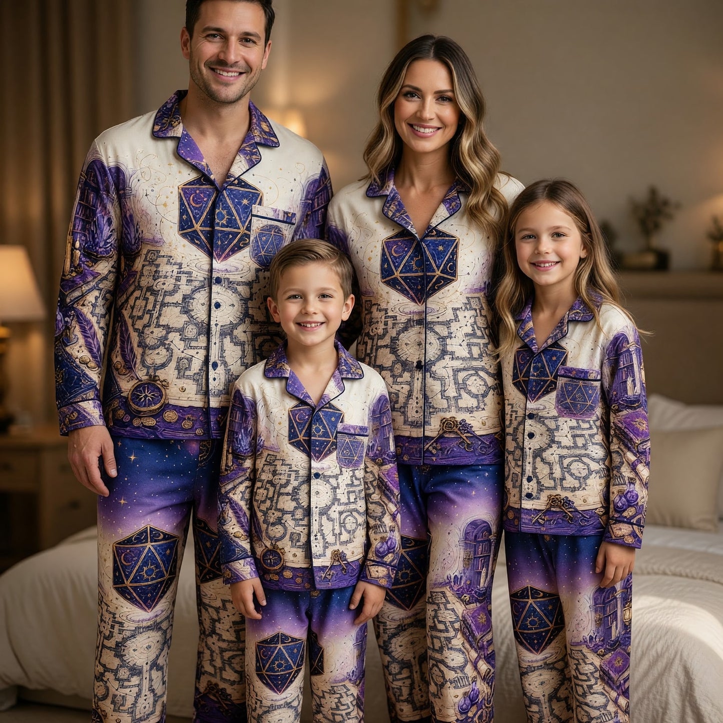 D20 Celestial Thick Pajama Set - Mystic Fantasy RPG