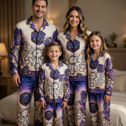 D20 Celestial Thick Pajama Set - Mystic Fantasy RPG