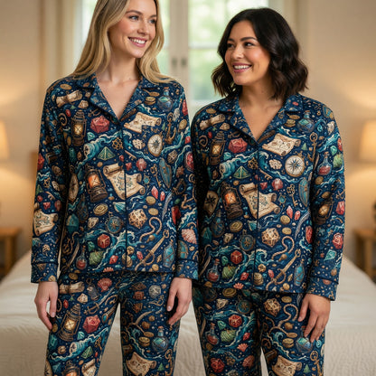 Pirate Dice Thick Pajama Set - Nautical Fantasy Adventure