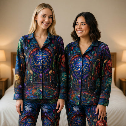 Fantasy Dungeon D20 Thick Pajama Set - Gothic Fantasy Sleepwear