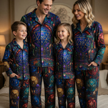Fantasy Dungeon D20 Thick Pajama Set - Gothic Fantasy Sleepwear