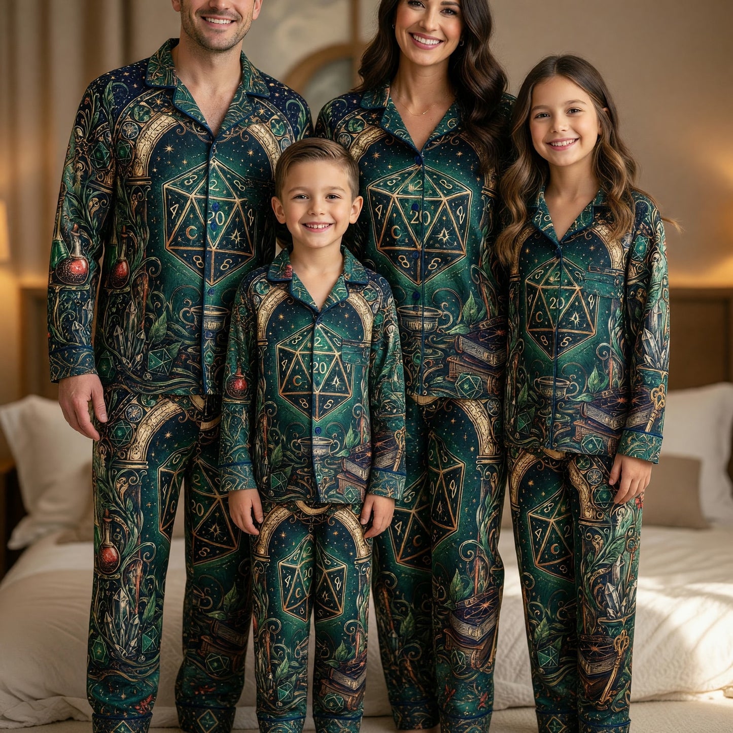 Fantasy Dungeon D20 Thick Pajama Set - Mystic Fantasy RPG