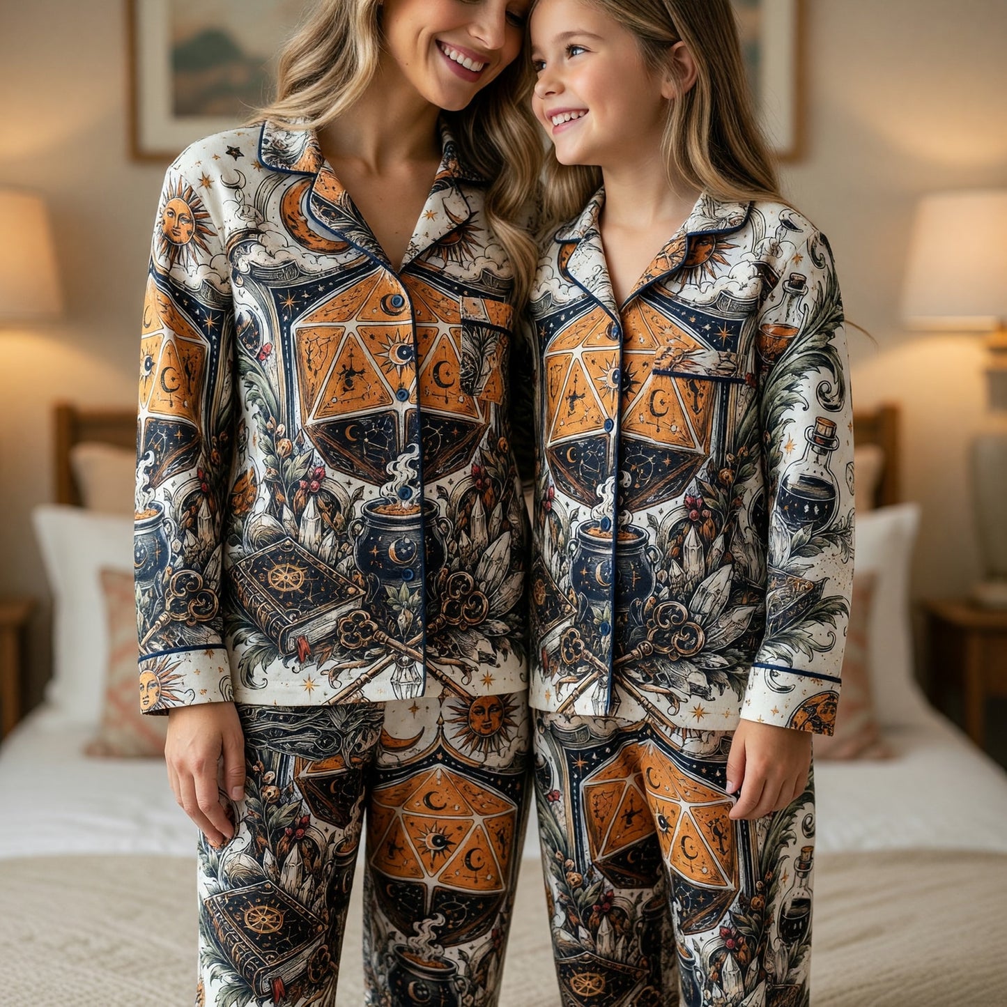 Celestial D20 Thick Pajama Set - Mystic Alchemy RPG Fantasy