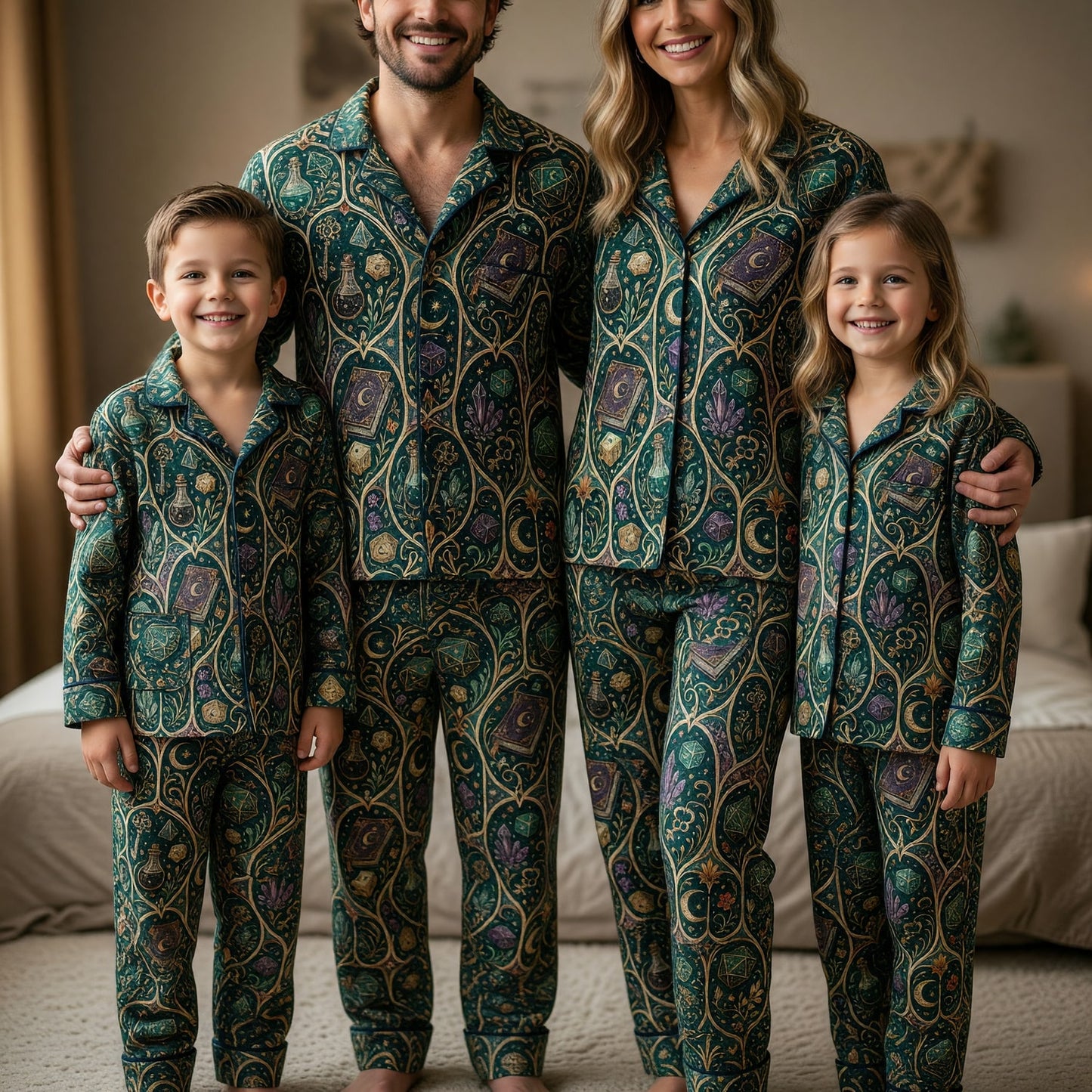 Dice Wizard Thick Pajama Set - Mystic Fantasy RPG Sleepwear