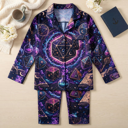 Dice Thick Pajama Set - Mystic Celestial RPG Nightwear