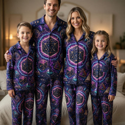 Dice Thick Pajama Set - Mystic Celestial RPG Nightwear