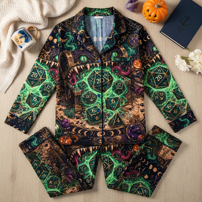 Mimic Chest Dice Thick Pajama Set - Fantasy RPG Nightwear