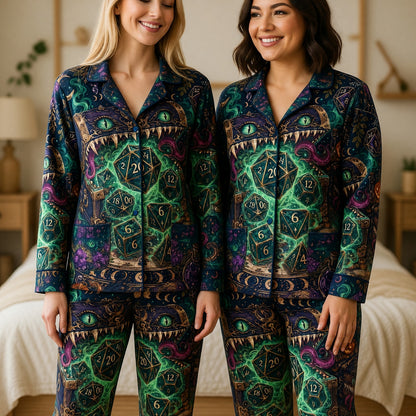 Mimic Chest Dice Thick Pajama Set - Fantasy RPG Nightwear