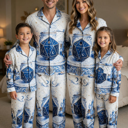 Celestial D20 Thick Pajama Set - Mystic Astrology Sleepwear