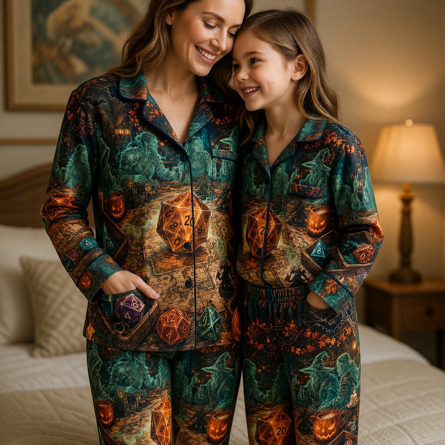 Dice Halloween Thick Pajama Set - Spooky Fantasy RPG Apparel