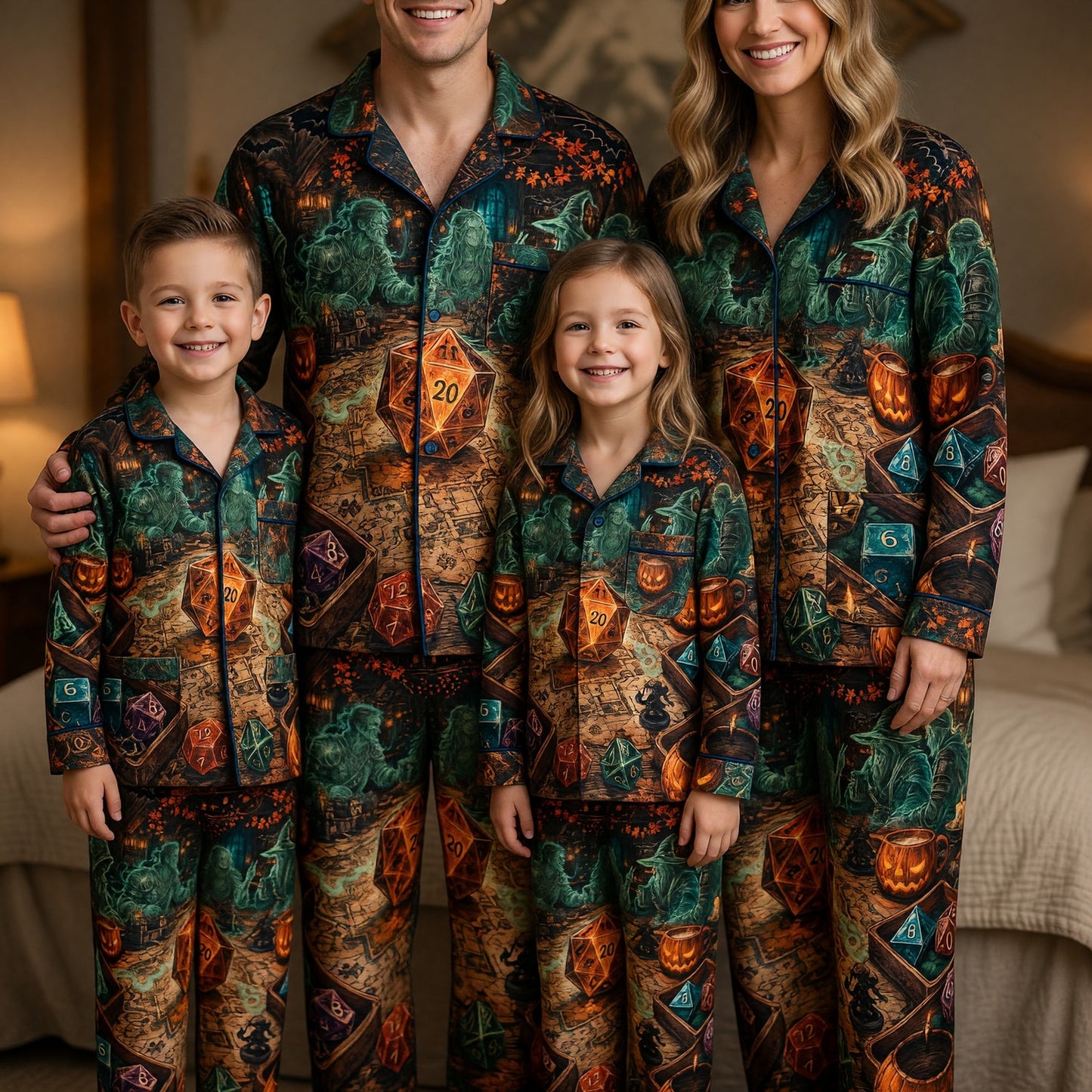 Dice Halloween Thick Pajama Set - Spooky Fantasy RPG Apparel