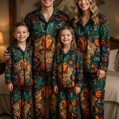 Dice Halloween Thick Pajama Set - Spooky Fantasy RPG Apparel