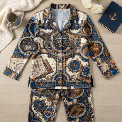 Steampunk D20 Thick Pajama Set - Fantasy RPG Nightwear