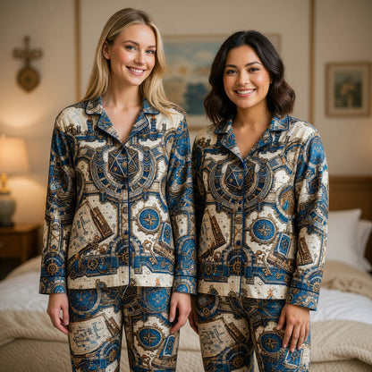 Steampunk D20 Thick Pajama Set - Fantasy RPG Nightwear