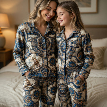 Steampunk D20 Thick Pajama Set - Fantasy RPG Nightwear
