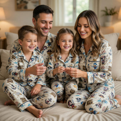 Pirate Mouse Thick Pajama Set - Cartoon Character Sleepwear