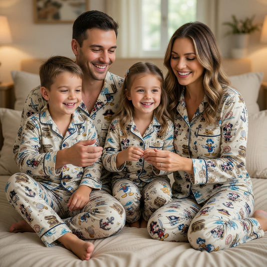 Pirate Mouse Thick Pajama Set - Cartoon Character Sleepwear