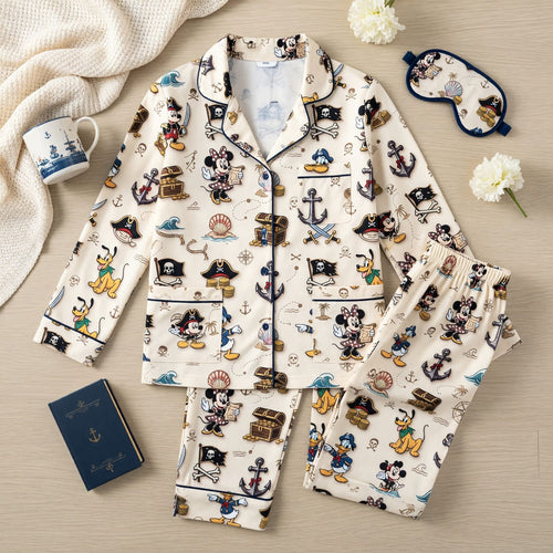 Pirate Mouse Thick Pajama Set - Cartoon Character Sleepwear