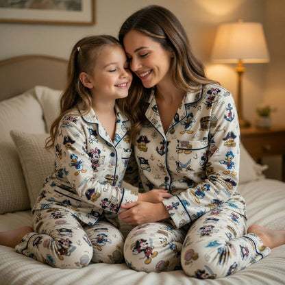 Pirate Mouse Thick Pajama Set - Cartoon Character Sleepwear