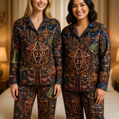 Dice Christmas Thick Pajama Set - Fantasy Holiday Sleepwear