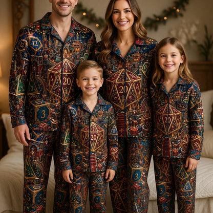 Dice Christmas Thick Pajama Set - Fantasy Holiday Sleepwear