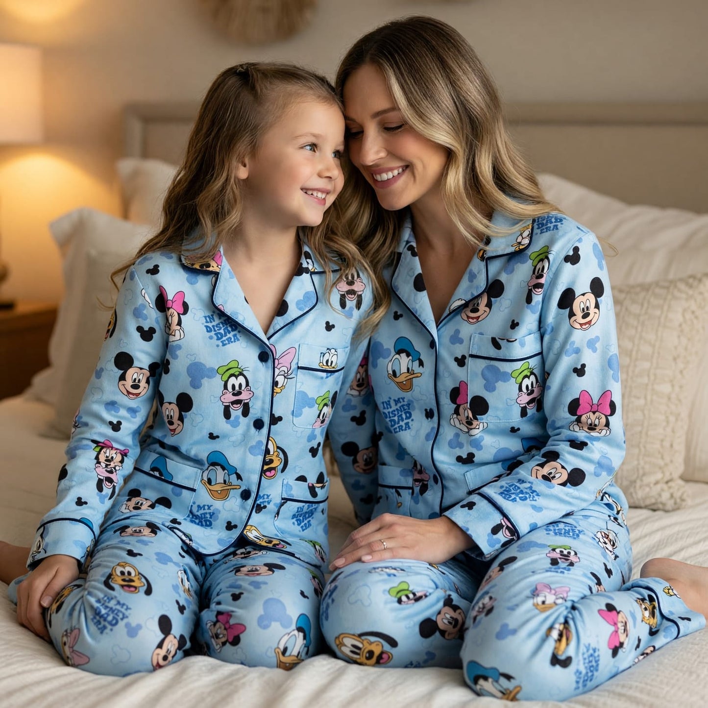 Dad Era Thick Pajama Set - Mouse Character Print