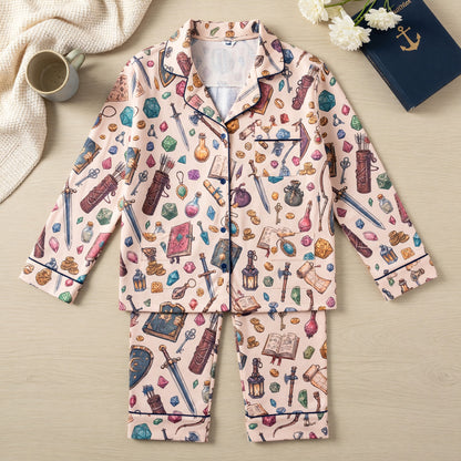 Fantasy Dungeon Thick Pajama Set - Fantasy RPG Gamer Sleepwear