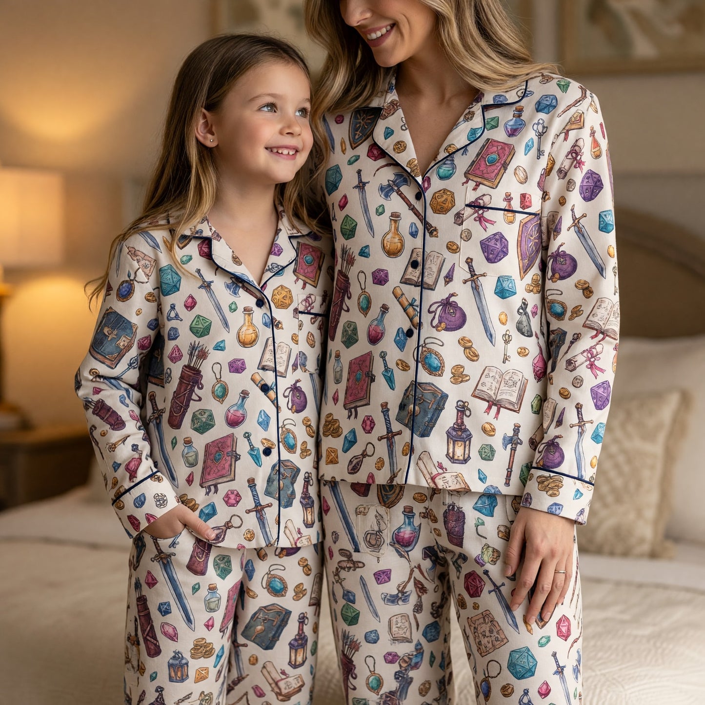 Fantasy Dungeon Thick Pajama Set - Fantasy RPG Gamer Sleepwear