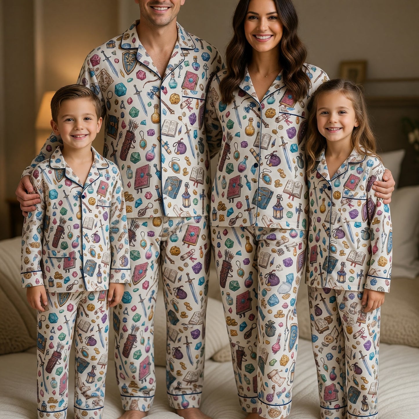 Fantasy Dungeon Thick Pajama Set - Fantasy RPG Gamer Sleepwear