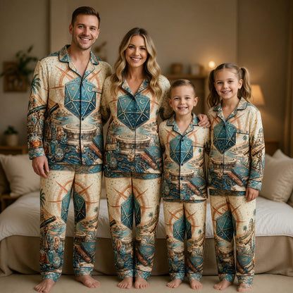 Celestial D20 Thick Pajama Set - Mystical Astrology Nightwear