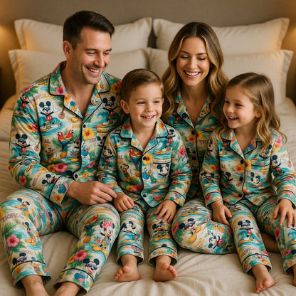 Tropical Mouse Aloha Pajama Set - Hawaiian Sleepwear