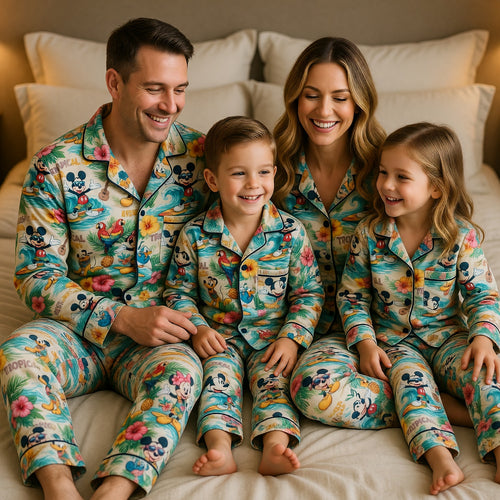 Tropical Mouse Aloha Pajama Set - Hawaiian Sleepwear