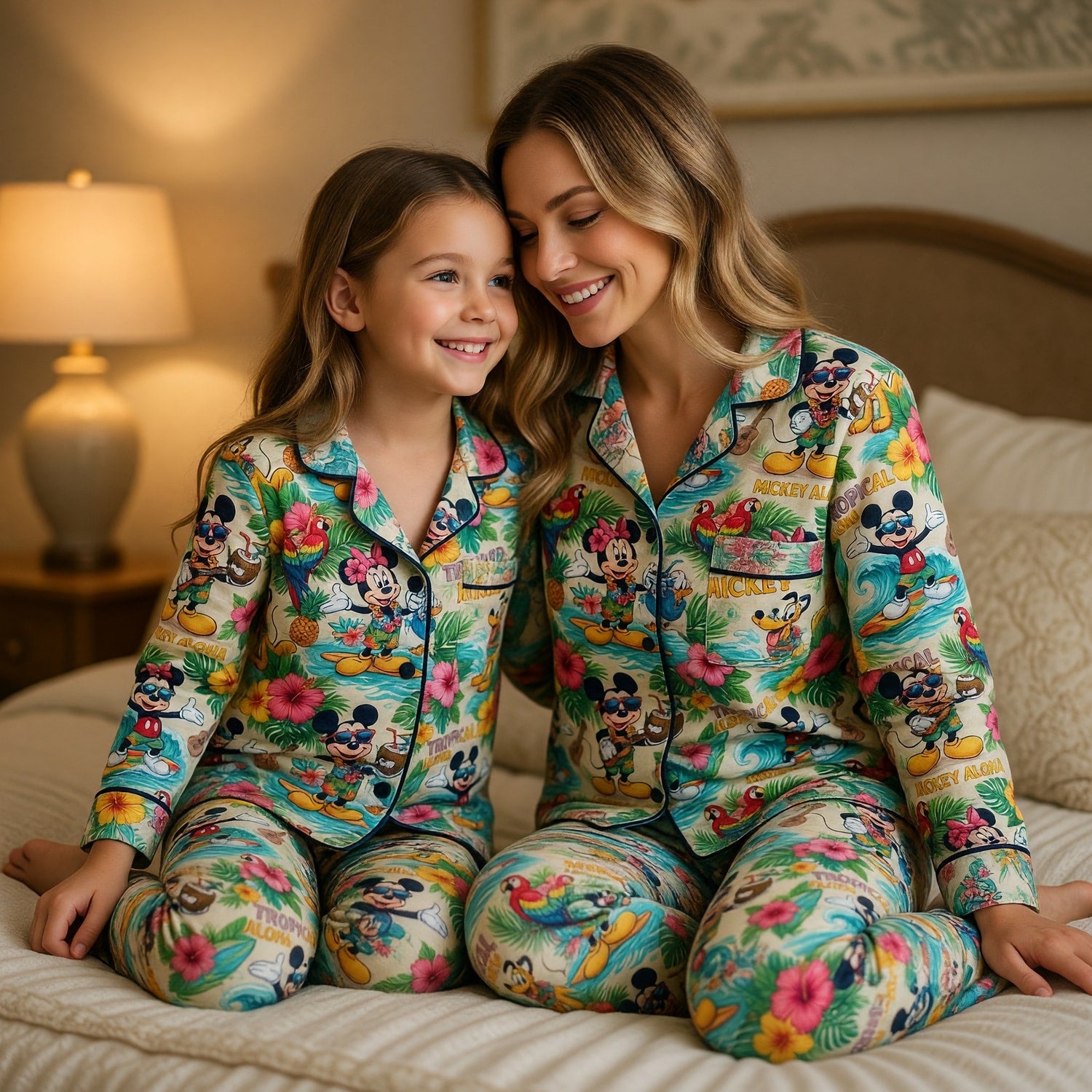 Tropical Mouse Aloha Pajama Set - Hawaiian Sleepwear