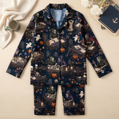 Skeleton Halloween Thick Pajama Set - Fantasy RPG Gaming