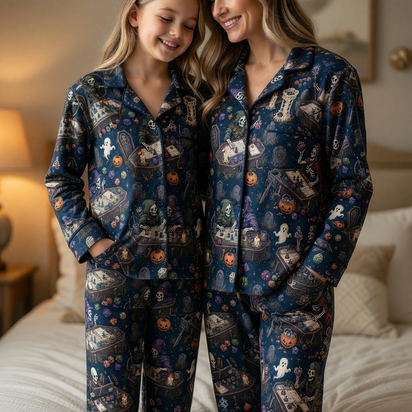 Skeleton Halloween Thick Pajama Set - Fantasy RPG Gaming